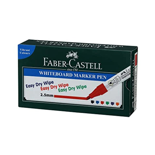 Faber-Castell Whiteboard Marker Pen Red Box of 10 (1)